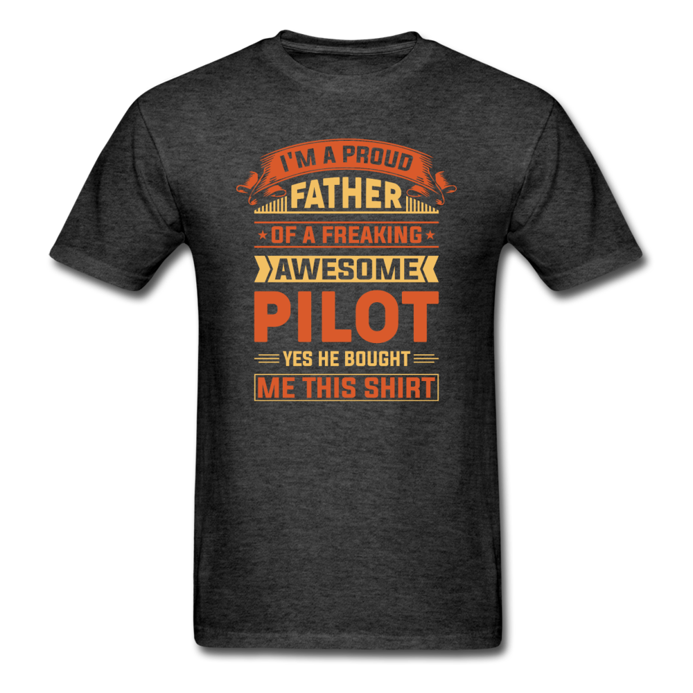 Proud Father - Pilot - v2 - Unisex Classic T-Shirt - heather black