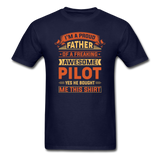 Proud Father - Pilot - v2 - Unisex Classic T-Shirt - navy
