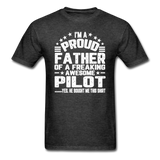 Proud Father - Pilot - V3 - Unisex Classic T-Shirt - heather black