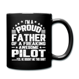 Proud Father - Pilot - V3 - Full Color Mug - black