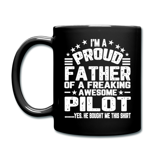 Proud Father - Pilot - V3 - Full Color Mug - black