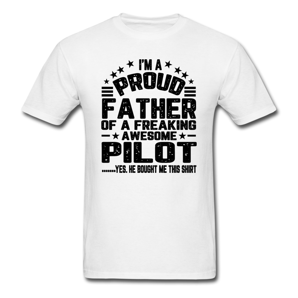 Proud Father - Pilot - V3 - Black - Unisex Classic T-Shirt - white