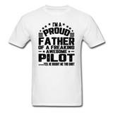 Proud Father - Pilot - V3 - Black - Unisex Classic T-Shirt - white