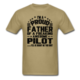 Proud Father - Pilot - V3 - Black - Unisex Classic T-Shirt - khaki