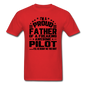 Proud Father - Pilot - V3 - Black - Unisex Classic T-Shirt - red