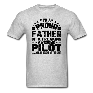 Proud Father - Pilot - V3 - Black - Unisex Classic T-Shirt - heather gray