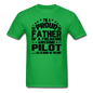 Proud Father - Pilot - V3 - Black - Unisex Classic T-Shirt - bright green