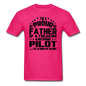 Proud Father - Pilot - V3 - Black - Unisex Classic T-Shirt - fuchsia