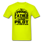 Proud Father - Pilot - V3 - Black - Unisex Classic T-Shirt - safety green