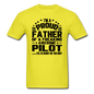 Proud Father - Pilot - V3 - Black - Unisex Classic T-Shirt - yellow