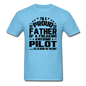 Proud Father - Pilot - V3 - Black - Unisex Classic T-Shirt - aquatic blue