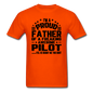 Proud Father - Pilot - V3 - Black - Unisex Classic T-Shirt - orange