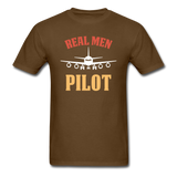 Real Men Pilot - Unisex Classic T-Shirt - brown