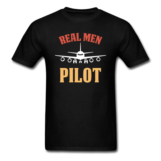 Real Men Pilot - Unisex Classic T-Shirt - black