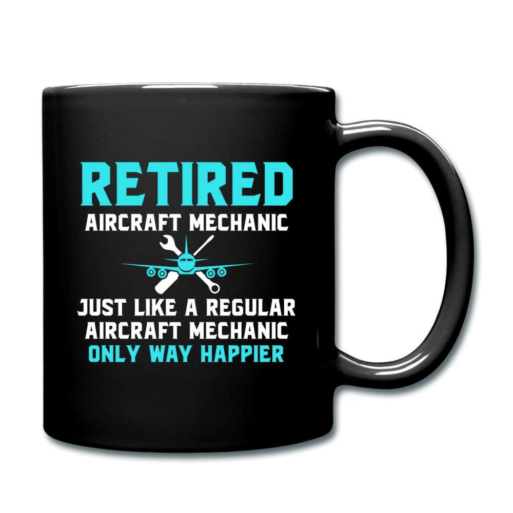 Retired - Aircraft Mechanic - Full Color Mug - black