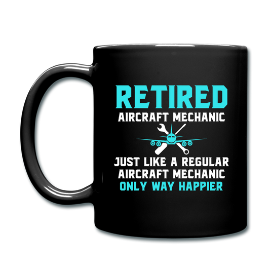 Retired - Aircraft Mechanic - Full Color Mug - black