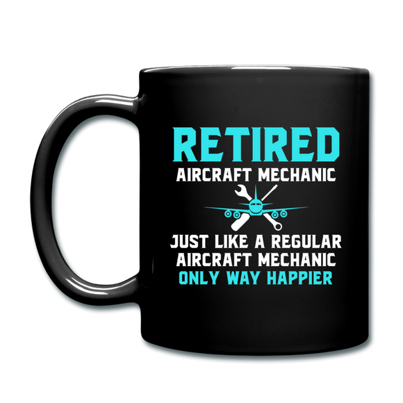 Retired - Aircraft Mechanic - Full Color Mug - black