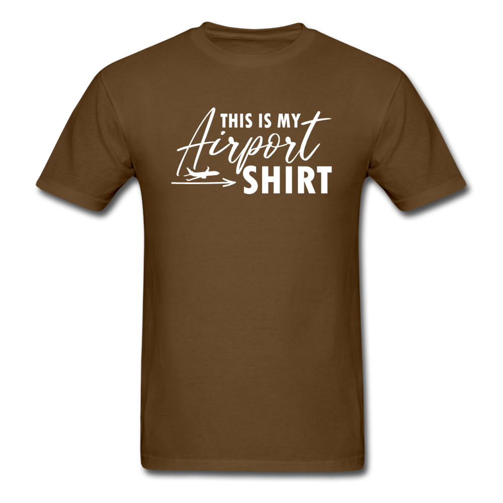 This Is My Airport Shirt - Airliner - Unisex Classic T-Shirt - brown