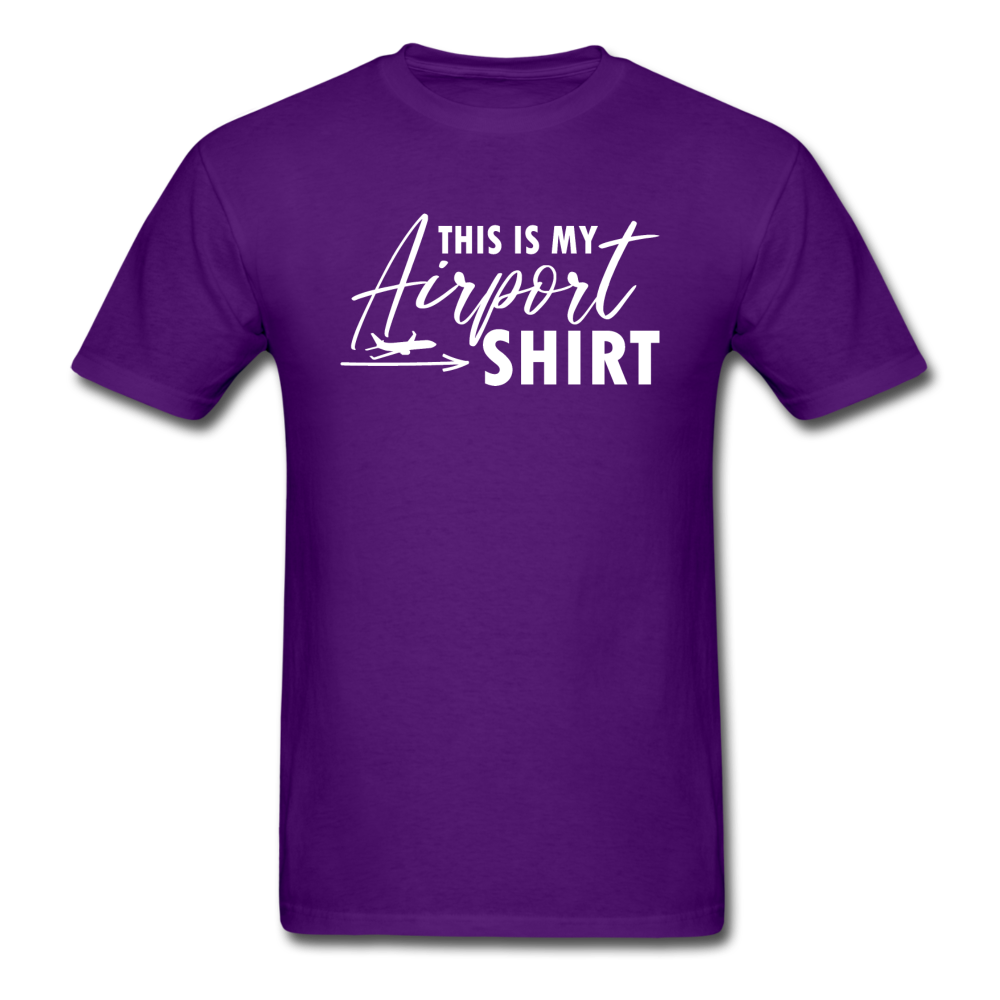 This Is My Airport Shirt - Airliner - Unisex Classic T-Shirt - purple