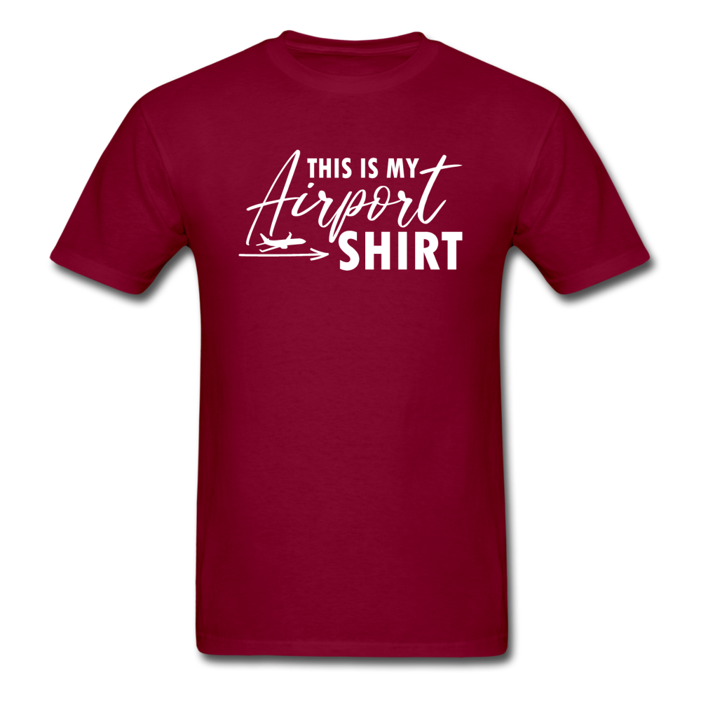 This Is My Airport Shirt - Airliner - Unisex Classic T-Shirt - burgundy