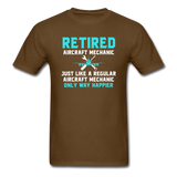 Retired - Aircraft Mechanic - Unisex Classic T-Shirt - brown