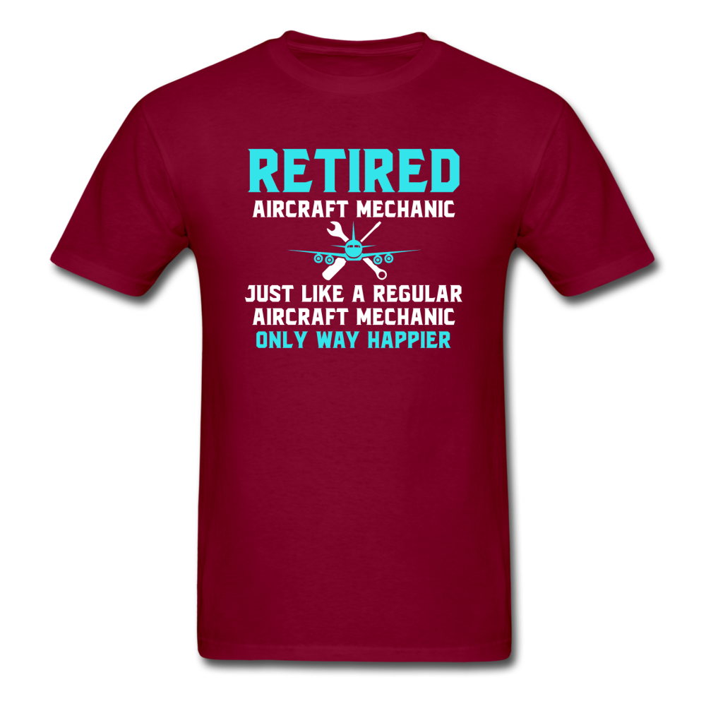 Retired - Aircraft Mechanic - Unisex Classic T-Shirt - burgundy