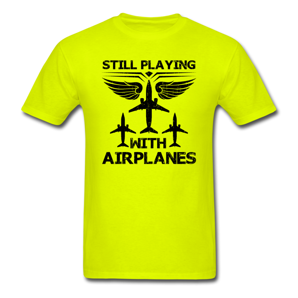 Still Playing With Airplanes - Airliners - Unisex Classic T-Shirt - safety green