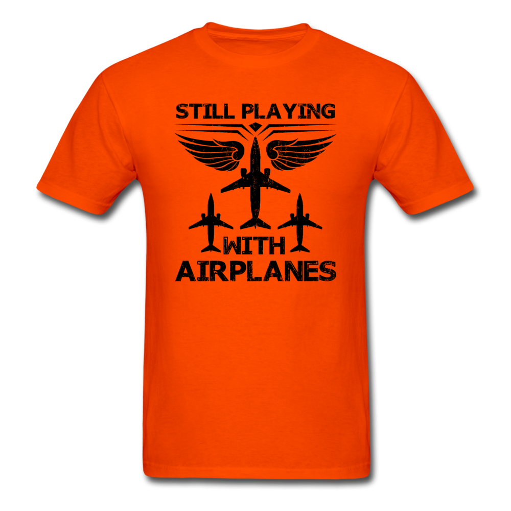 Still Playing With Airplanes - Airliners - Unisex Classic T-Shirt - orange