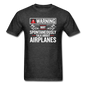 Warning - Talk About Airplanes - Unisex Classic T-Shirt - heather black