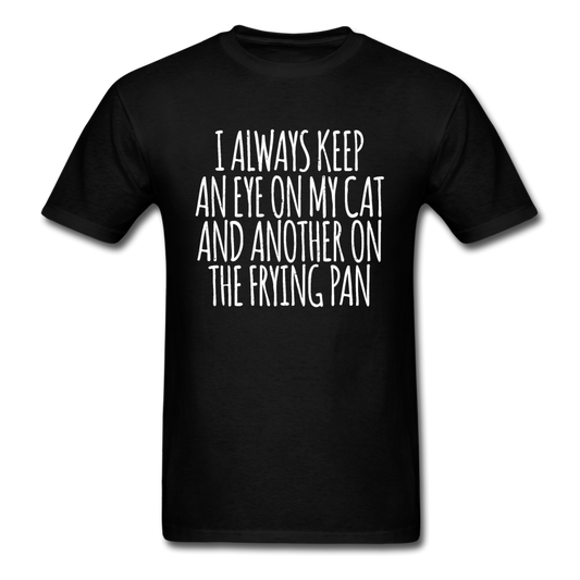 Cat And Frying Pan - White - Unisex Classic T-Shirt - black