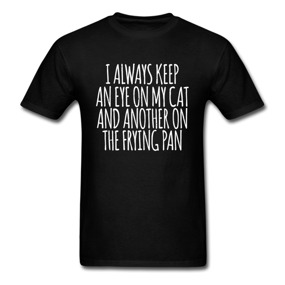 Cat And Frying Pan - White - Unisex Classic T-Shirt - black