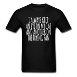 Cat And Frying Pan - White - Unisex Classic T-Shirt - black