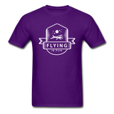 Flying Is Fun Badge - White - Unisex Classic T-Shirt - purple