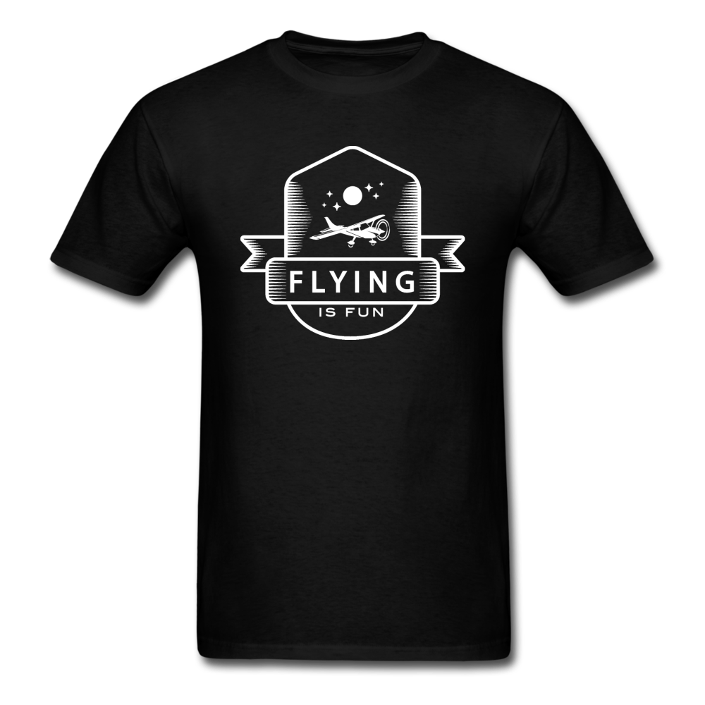 Flying Is Fun Badge - White - Unisex Classic T-Shirt - black