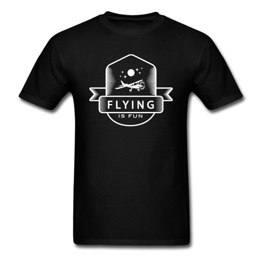 Flying Is Fun Badge - White - Unisex Classic T-Shirt - black