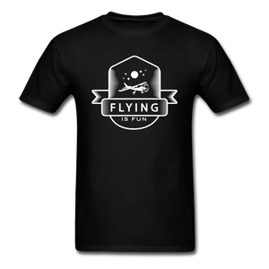 Flying Is Fun Badge - White - Unisex Classic T-Shirt - black