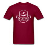 Flying Is Fun Badge - White - Unisex Classic T-Shirt - burgundy