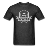 Flying Is Fun Badge - White - Unisex Classic T-Shirt - heather black