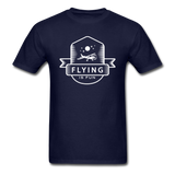 Flying Is Fun Badge - White - Unisex Classic T-Shirt - navy