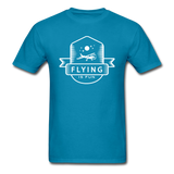 Flying Is Fun Badge - White - Unisex Classic T-Shirt - turquoise