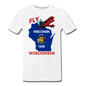 Fly Wisconsin - State Flag - Biplane - Men's Premium T-Shirt - white