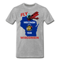 Fly Wisconsin - State Flag - Biplane - Men's Premium T-Shirt - heather gray