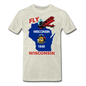 Fly Wisconsin - State Flag - Biplane - Men's Premium T-Shirt - heather oatmeal