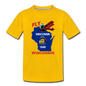 Fly Wisconsin - State Flag - Biplane - Toddler Premium T-Shirt - sun yellow