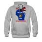 Fly Wisconsin - State Flag - Biplane - Men’s Premium Hoodie - heather gray