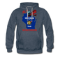 Fly Wisconsin - State Flag - Biplane - Men’s Premium Hoodie - heather denim