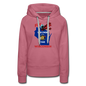 Fly Wisconsin - State Flag - Biplane - Women’s Premium Hoodie - mauve