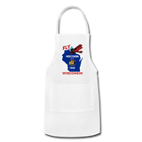 Fly Wisconsin - State Flag - Biplane - Adjustable Apron - white