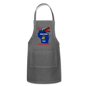 Fly Wisconsin - State Flag - Biplane - Adjustable Apron - charcoal