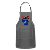 Fly Wisconsin - State Flag - Biplane - Adjustable Apron - charcoal